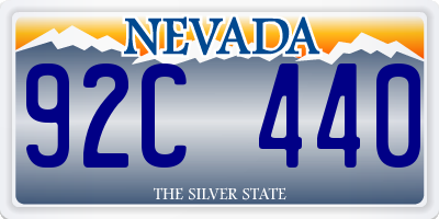 NV license plate 92C440