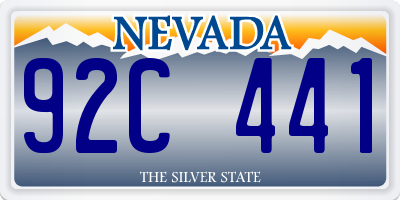 NV license plate 92C441