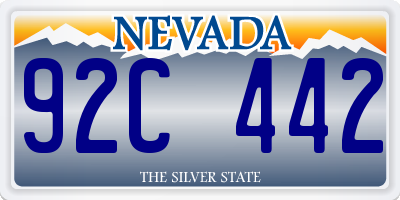 NV license plate 92C442