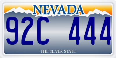 NV license plate 92C444