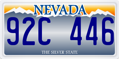 NV license plate 92C446