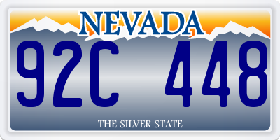 NV license plate 92C448