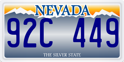 NV license plate 92C449