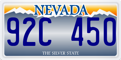 NV license plate 92C450