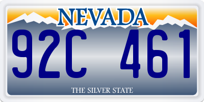 NV license plate 92C461