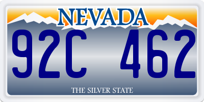 NV license plate 92C462