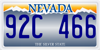 NV license plate 92C466