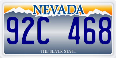 NV license plate 92C468