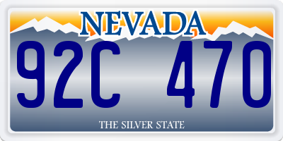 NV license plate 92C470