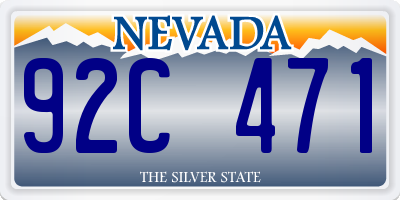 NV license plate 92C471