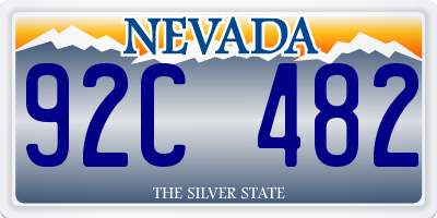 NV license plate 92C482