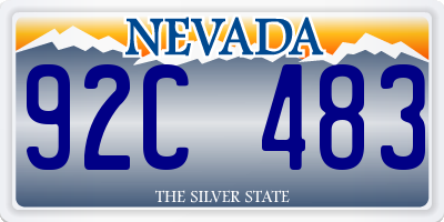 NV license plate 92C483