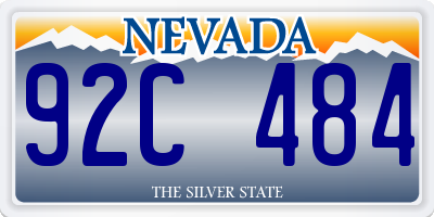 NV license plate 92C484