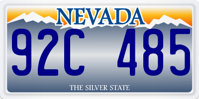 NV license plate 92C485