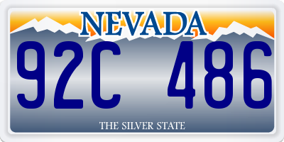 NV license plate 92C486