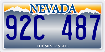 NV license plate 92C487