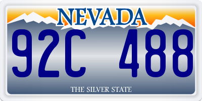 NV license plate 92C488