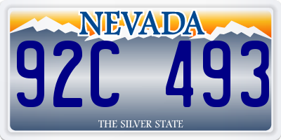 NV license plate 92C493