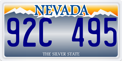 NV license plate 92C495