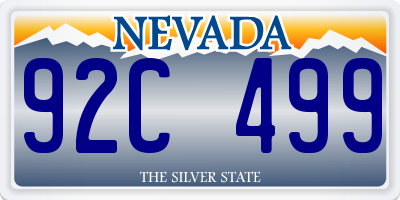 NV license plate 92C499