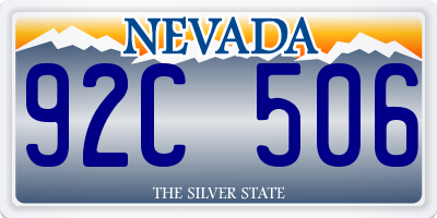 NV license plate 92C506