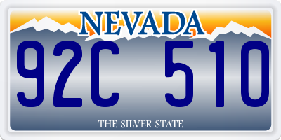 NV license plate 92C510