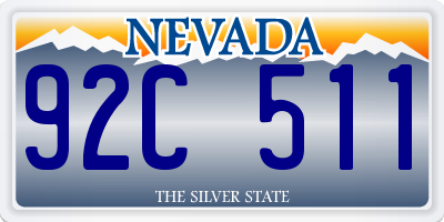 NV license plate 92C511