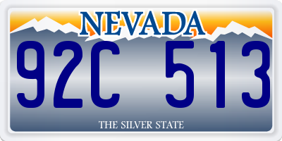 NV license plate 92C513