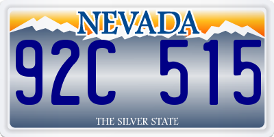 NV license plate 92C515