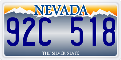 NV license plate 92C518