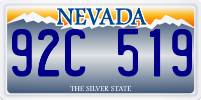 NV license plate 92C519