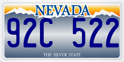 NV license plate 92C522