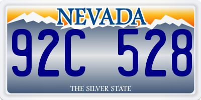 NV license plate 92C528