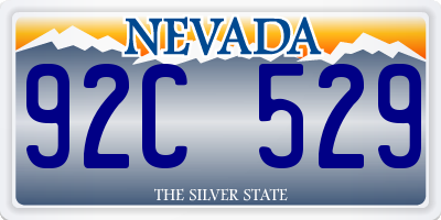 NV license plate 92C529