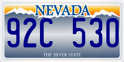 NV license plate 92C530