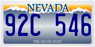 NV license plate 92C546