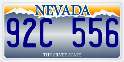 NV license plate 92C556