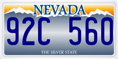 NV license plate 92C560