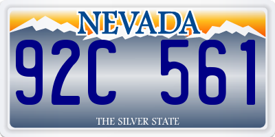 NV license plate 92C561