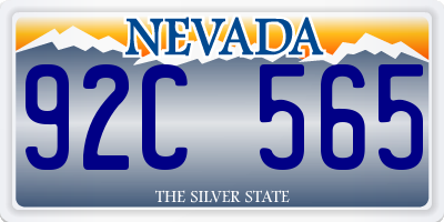 NV license plate 92C565