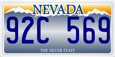 NV license plate 92C569