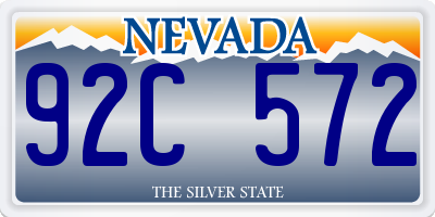 NV license plate 92C572