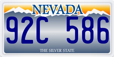 NV license plate 92C586