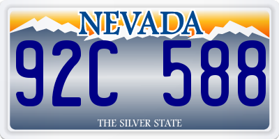 NV license plate 92C588