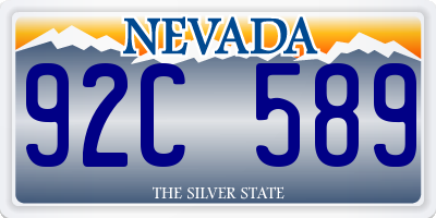 NV license plate 92C589