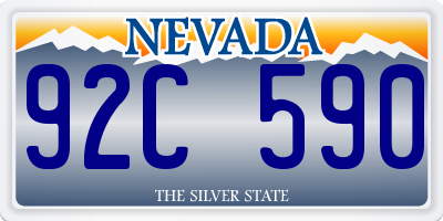NV license plate 92C590