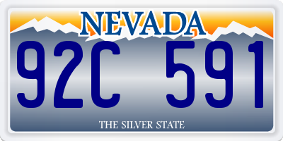 NV license plate 92C591