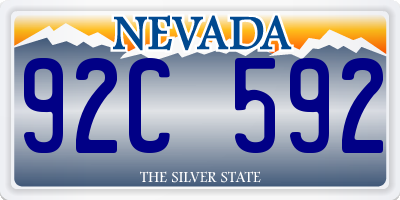 NV license plate 92C592