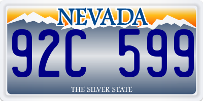 NV license plate 92C599