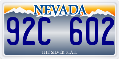 NV license plate 92C602